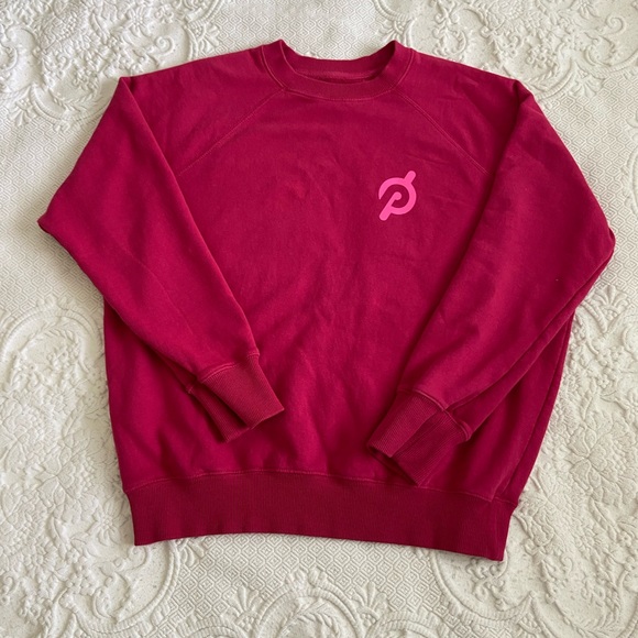 Spiritual Gangster x Peleton Berry Red Let Your Spirit Move You Sweatshirt - Picture 2 of 14